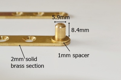 Brass Knife Hinge / Pivot Hinge pair (straight)